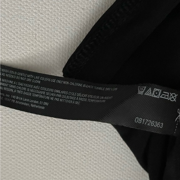 Free People Eleni Bodycon Maxi Dress in Black Smocked Side Slit Sweetheart L - Picture 13 of 13